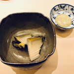 くるますし - 蒸し鮑の肝ソース