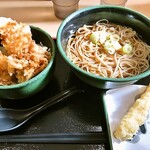 ゆで太郎  - ミニとり舞茸天丼セット