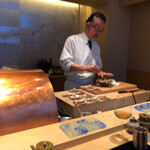 にい留 - 素揚げ車麩の鮟肝乗せ