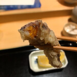 にい留 - 目を瞑って頂けば、其れは紛れも無くカラスミです！子持ちの蝦蛄は何度も頂いてるのですが、こんな味には出逢えず感動！いゃあ凄いなぁ、、、