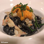 カーサ・デル・チーボ - 海胆と毛蟹とｲｶｽﾐを練り込んだ Tagliolini 