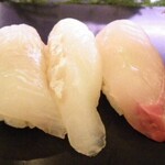 Sushi zammai - 白身３点