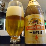 キッチン千代田 - 1本目の中瓶ビール