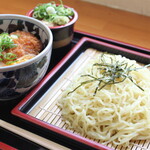 めんふぁん食堂 - ざるラーメンセット　850円（夏季限定）