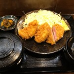 キセキ食堂 - キセキ食堂 上尾店　「上キセキカツ3枚り定食」1100円