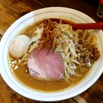 東京味噌らーめん 鶉 - 味玉味噌ラーメン 大盛