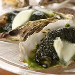 3. Rockefeller Grilled Oyster with spinach and garlic puree