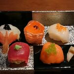 日本料理　「十二颯」 - 手毬寿司５貫