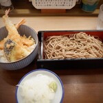 二八蕎麦 そばじ - 天丼セット800円