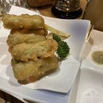 炎家 - アスパラのビール揚げ