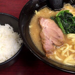 せい家 - 17年1月太麺油少なめ半ライス