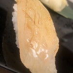 Sushi Sen - 眞子鰈の利尻昆布〆。銚子産