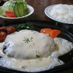 ローマの太陽 - チーズクリームハンバーグセット♡ ￥1030
