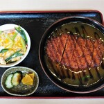 長野屋  - カツのせカレーそばとミニ玉子丼