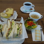 カフェ ブルボン - 料理写真:ランチサンドのセット