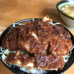 舞木ドライブイン - 上からソースかつ丼