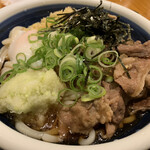 うどん酒場 徳三郎 - わさびおろし牛玉ぶっかけ