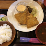 日本料理 高浜 - アジフライ定食700円