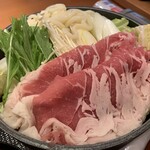 和食さと - 牛すきうどん鍋定食（￥1348）