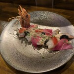 MILLE FIORI - 赤海老のカルパッチョ（￥1200）