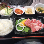 きた川 牛侍 - 熊野牛カルビランチ(ご飯大盛り)