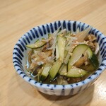 Tachinomi yoshida - 鱧皮とキュウリの酢の物　　