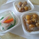 和ダイニング 四季彩 - ジャガ素揚げ挽肉あんかけ、煮物