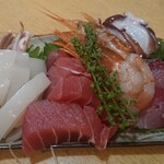うまいっ処 後とう  - 刺し身盛り合わせ 1,380円