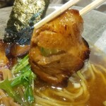 麺や 桜風 - バラ肉チャーシュー麺塩 チャーシューアップ(2020年6月18日)