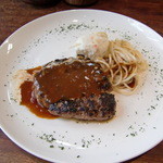 縁側屋 - ランチのハンバーグ