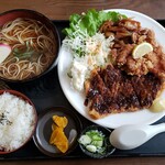 Yamaden - よくばりスペシャル定食セット(1480円)です。