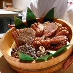 Ginza Yuina - 夏の活蟹食べ比べコース（北海道産：毛ガニ/青森産：とげくり蟹）