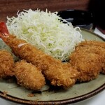 とんかつ美よし - エビフライ、ヒレカツ(小)とカキフライ(2個)　