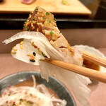 鮨処 多田 - カツオのステーキ＆玉ねぎ リフト