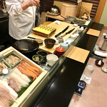 鮨処 多田 - 玉子焼き Ver.阪神タイガース作成風景