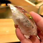 鮨処 多田 - 握り アジ