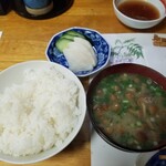 Ten Haru - ご飯、味噌汁、香の物