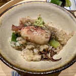 温石 - 麦烏賊と葉葱の炊き込みごはん