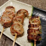 串鳥 - 豚しそ巻 131円ｘ2本/豚アスパラ 131円