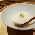 温石 - 干物のアラで取ったお出汁で。あとからお出汁だけお替りしました。