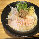 鯛×ラーメン 君に会い鯛 - 鯛担麺（2辛）ランチ限定セット（1,000円）