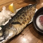 Charcoal-grilled mackerel set meal