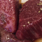 個室焼肉 晩翠 三田総本店 - サシがキレイに入った牛肉