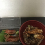 田井天 - 天丼と、海老の醤油漬け、合計1150円！