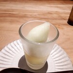 炭火割烹 白坂 - ⚫青リンゴのシャーベット　山崎