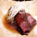 炭火割烹 白坂 - ⚫和牛いちぼ　とろとろ茄子