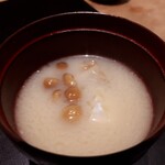 炭火割烹 白坂 - ⚫味噌汁　美味しい白味噌