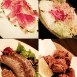 Kisala - “ホワイトアスパラと生ハム添え、和風サラダ、ソーセージ、香鶏の唐揚げ”