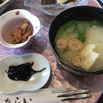 Ajisai Arai - 小鉢・味噌汁・昆布の佃煮