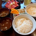 焼肉・冷麺 三千里 雫石店 - カルビ定食(和牛)1250円×2